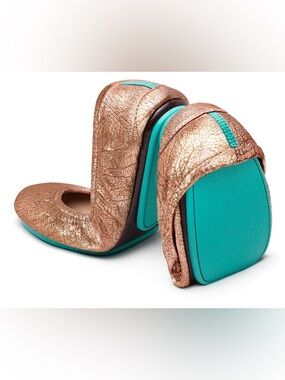 Tieks Rose Gold Glam Ballet Flats